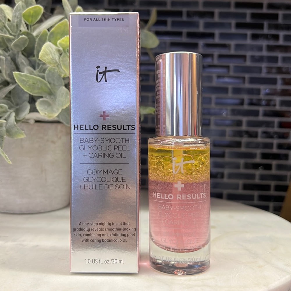 It Cosmetics Hello Results Baby Smooth Glycolic Acid Peel + Caring Oil Full Size